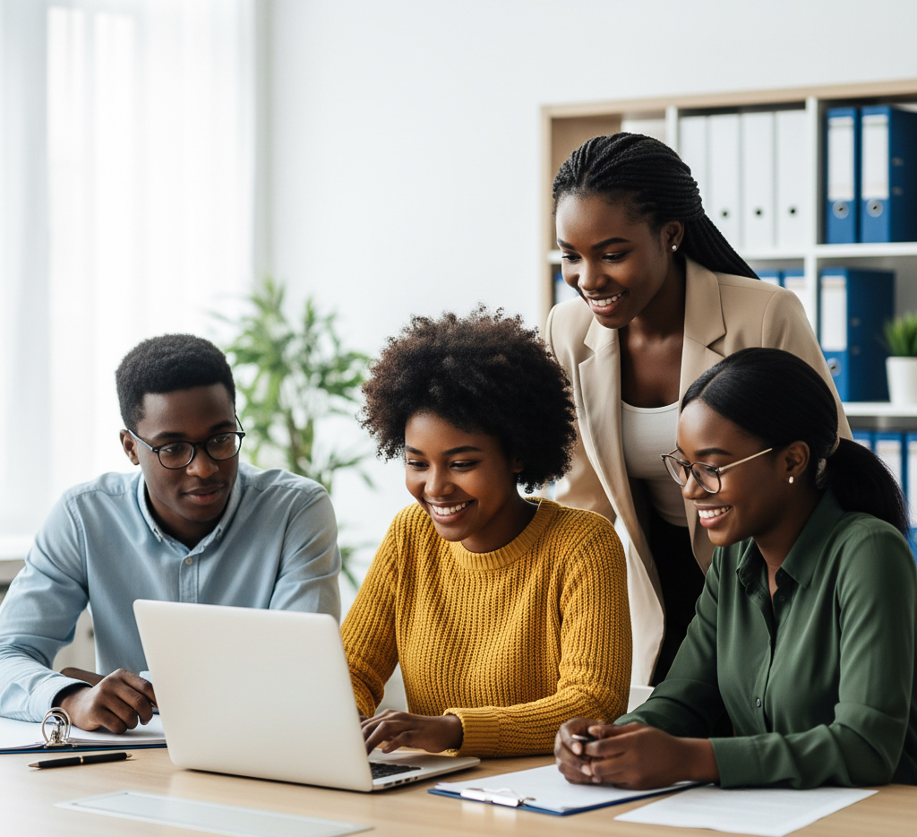 Interns collaborating during ACSPR fieldwork