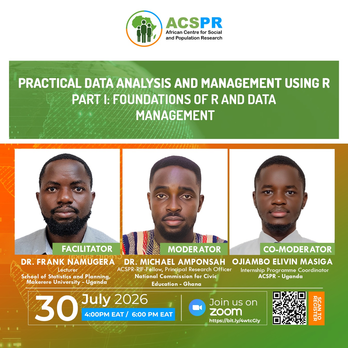 📢 Upcoming ACSPR Webinar | Practical Data Analysis and Management Using R