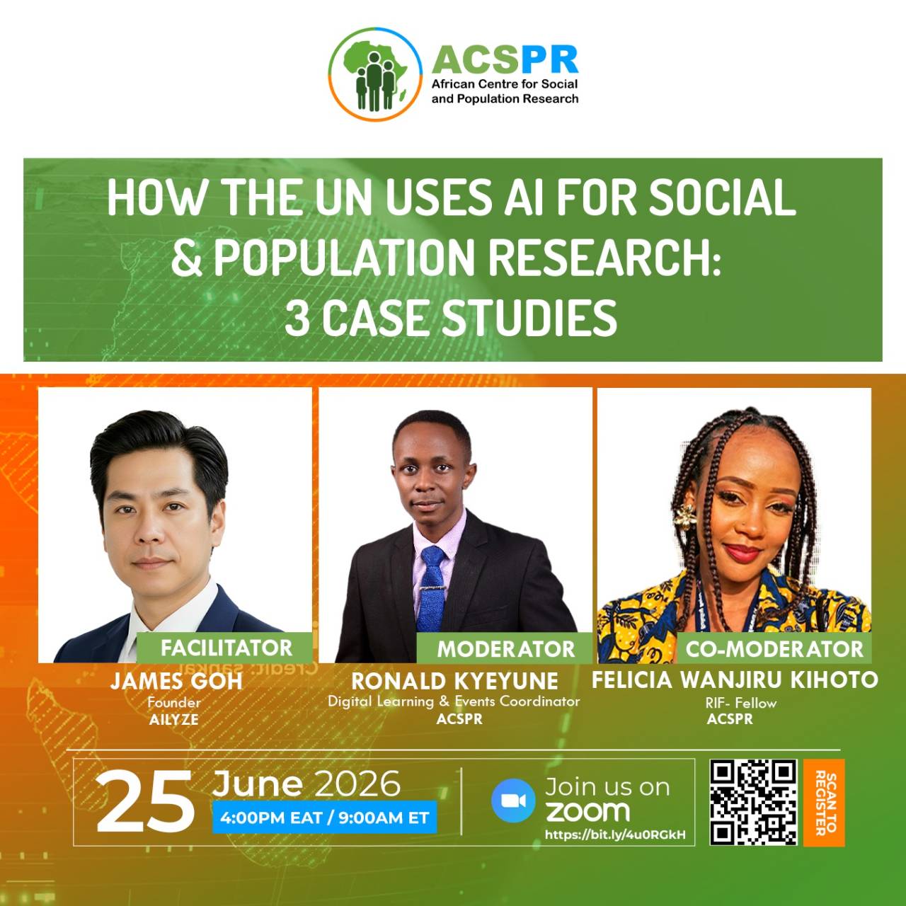 ACSPR Monthly Webinar: How the UN Uses AI for Social & Population Research: 3 Case Studies